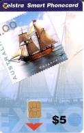 TARJETA DE AUSTRALIA DE UN SELLO CON UN BARCO (STAMP-SHIP) NUEVA-MINT - Francobolli & Monete