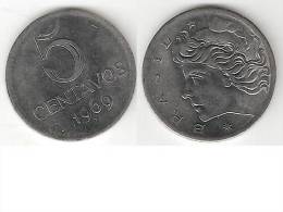 Brazil 5 Centavos 1969 Km 577.2   Unc !! * - Brasil