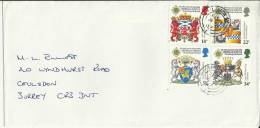 INGLATERRA LONDON 1987 ESCUDOS HERALDICOS ORDER OF THE THISTLE UNICORNIO LEON - Enveloppes