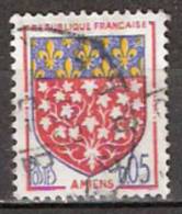 Timbre France Y&T N°1352 (03) Obl.  Armoirie D´Amiens.  0.05 F. Rouge, Bleu Et Jaune. Cote 0,15 € - 1941-66 Escudos Y Blasones