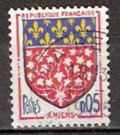 Timbre France Y&T N°1352 (04) Obl.  Armoirie D´Amiens.  0.05 F. Rouge, Bleu Et Jaune. Cote 0,15 € - 1941-66 Coat Of Arms And Heraldry