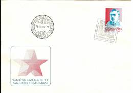 HUNGARY - 1989. FDC - Kálmán Wallisch,Labor Leader Mi 4008. - FDC