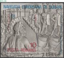 ROMANIA, 1977, European Danube Commission, Danubius, Souvenir Sheet, MNH (**), Sc/Mi 2744 / Bl-146 - Comunità Europea