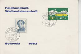 SPORT - HANDBALL - Sonder - Postkarte Feldhandball-Weltmeisterschaft Schweiz 1963 - Pallamano