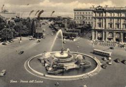 1957 CARTOLINA -  ROMA PIAZZA DELL'ESEDRA - Places
