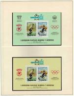 Fußball-WM ESPANA 1982 Torwart Spanien Blocks SD1+2/79 ** 80€ Olympia Placid 1980 Philatelic Bloc Soccer Sheet Bf Espana - Feuillets Souvenir