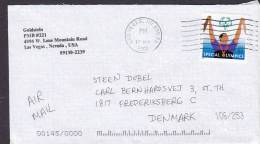 United States Airmail LAS VEGAS 2003 Cover Brief To FREDERIKSBERG Denmark Special Olympics Stamp Olympische Spiele - 3c. 1961-... Briefe U. Dokumente