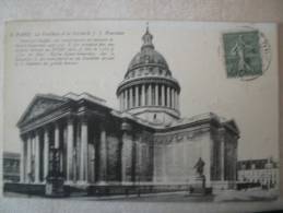 PARIS- Le Panthéon Et La Statue Jean Jacques Rousseau - Panthéon