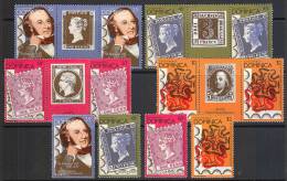 C0110 DOMINICA 1979, SG 650-3 Rowland Hill P12 (from Sheetlets) Singles & Gutter Pairs MNH - Dominica (1978-...)