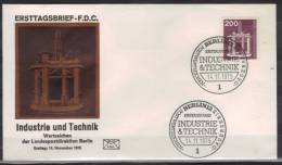 ALLEMAGNE BERLIN  FDC   1975  Industrie Et Technique  Plate Forme De Forage - Erdöl