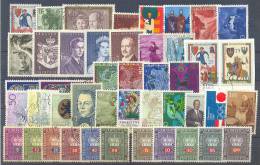 Liechtenstein 45 Stamps Famous People,crowns,fauna,flora MNH,USED - Gebruikt