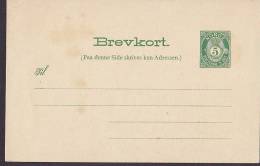 Norway Postal Stationery Ganzsache Entier 10 Ø Posthorn (1892) Unused (2 Scans) - Postal Stationery