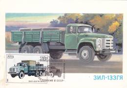 RUSSIA: TRUCK TRANSPORT HEAVY MATERIALS,COLLECTION POSTCARD,VERY RARE,UNUSED. - Camions & Poids Lourds