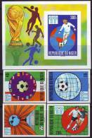 NIGER - WORLD CUP 1978 ARGENTINA -  SET + BL   IMPERF   - **MNH - 1978 - 1978 – Argentine