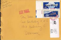 United States Airmail WARRENTON (Va.) 2003 ATM Label Cover Brief Apollo Soyuz Horiz. Pair W. Margin - 3c. 1961-... Lettres