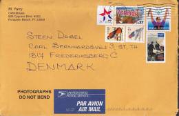 United States Airmail Par Avion Label SOUTH FLORIDA 2000 Cover Brief Special Olympics Birds Vögel Greetings Fr. Vermont - 3c. 1961-... Cartas & Documentos