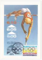 Cartes Maximum - Pays Olympiques 1992 - 2 Cartes EMISSION COMMUNE FRANCE - ESPAGNE - Altri & Non Classificati