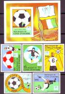 COTE  D IVOIRE -  - WORLD CUP 1978 - SET +  BL  IMPERF  - FOOTBALL  - **MNH - 1978 - 1978 – Argentine