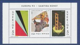 Sweden 1993 Facit # 1795-1797 HBL. Europa XXII Contemporary Art, MNH (**) - Ungebraucht