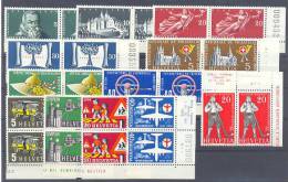 Switzerland Castle,cars,airplanes,trains In Pairs 1943-1956 MNH ** - Ungebraucht