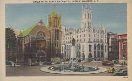 New York Syracuse Circle Of St Marys And Baptist Church - Syracuse