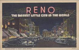 Nevada Reno Virginia Street At Night - Reno