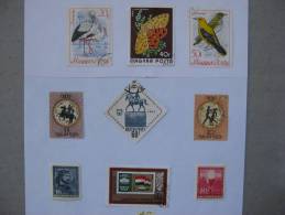 Timbres Hongrie : Lot Oiseaux, Olympia - Collections