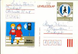 HUNGARY - 1983.Postal Stationery - Traffic Safety(Children) USED - 5!!! Cat.No.341. - Postal Stationery