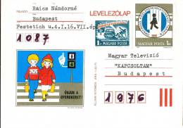 HUNGARY - 1983.Postal Stationery - Traffic Safety(Children) USED - 6!!! Cat.No.341. - Interi Postali