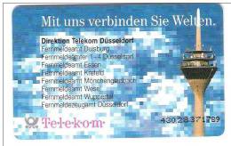 Deutschland - A 06/93 - Funkturm - Fernsehturm Düsseldorf - A + AD-Reeks :  Advertenties Van D. Telekom AG