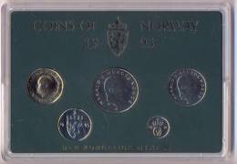 Norway Coins Mint Set 1993 BU (10 + 50 Ore + 1 + 5 + 10 Kroner ) - Norvège