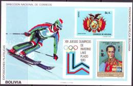 BOLIVIA - WINT.OLYMPIC  LAKE PLACID   - SKY - STAMPS On STAMPS - **MNH - 1980 - Invierno 1980: Lake Placid