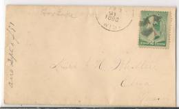 US - 1890 VF COVER - Sc. 220 Solo Stamp - From WIS To MAINE - Covers & Documents