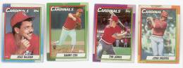 4 BASEBALL CARDINALS TOPPS 1989 - Verzamelingen