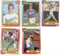 5 BASEBALL RANGERS TOPPS 1989 - Verzamelingen