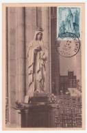 BELGIQUE => Carte Maximum - CHEVREMONT - Statue De Sainte Begge - 1949 - 1934-1951