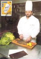 BELGIQUE CARTE MAXIMUM   NUM.YVERT  2446 METIER DE PRESTIGE LES CUISINIERS - 1991-2000