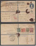 Patiala  State  India 1936  KG V  Registered  Postal Stationery  Envelope Uprated  Used # 33077  Inde Indien - Patiala