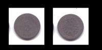 5 PFENNIG 1875 A - 5 Pfennig