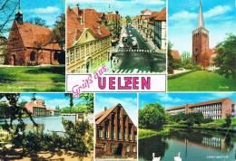 Grüss Aus UELZEN - Carte Multivues : Gertrudenkapelle / Kirche / Ratsteich / Pastorat / Lessingschule - 1978, 2 Scans - Uelzen