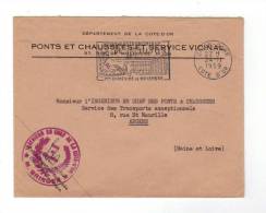 Flamme SECAP Evénementielle Illustrée Sur Lettre à Entête Et Cachet Des Ponts Et Chaussées De 1959 De Dijon Gare, 21 - Burgerlijke Brieven Zonder Portkosten