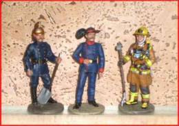 Del  Prado  Pompiers =  3  : G-B + Italie +Canada - Tin Soldiers