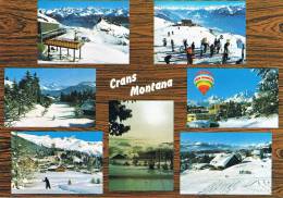 CRANS-SUR-SIERRE-MONTANA - Carte Multivues En Hiver - - Crans-Montana