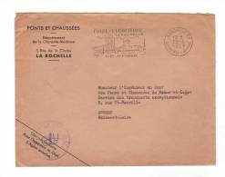 Flamme SECAP Evénementielle Illustrée Sur Lettre à Entête Et Cachet Des Ponts Et Chaussées De 1959 De La Rochelle RP (17 - Civil Frank Covers