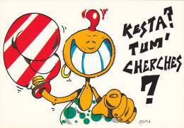 21840 Illustrateur Estin, Dessin Kesta Tum Cherches -boxe Femme -Baby Card Ed Guibray - Cpm - Boxing