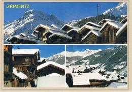 GRIMENTZ - Les Chalets Sous La Neige - Carte Multivues Circulée En 1994 - Grimentz