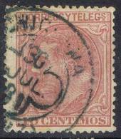 Sello 10 Cts Alfonso XII , Fechador Trebol CHICLANA (Cadiz) Num 202 º - Used Stamps
