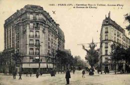 CPA PARIS CARREFOUR RUE DE TOLBIAC AVENUE D'IVRY ET AVENUE DE CHOISY - Arrondissement: 13