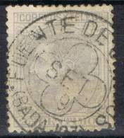 Sello 25 Cts Alfonso XII , Fechador Trebol FUENTE De CANTOS (Badajoz) Num 204 º - Used Stamps