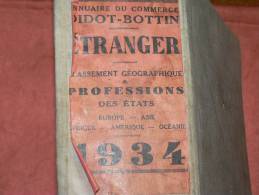 BRESIL RIO DE JANEIRO BELEM SAO PAULO BAHIA  EXTRAIT ANNUAIRE  PROFESSIONS 1934 INDUSTRIELS COMMERCES ET METIERS - Annuaires Téléphoniques